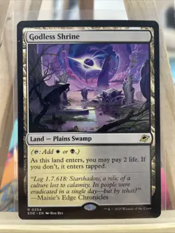 2025 MAGIC THE GATHERING EOE EN #0254 GODLESS SHRINE RARE - Image 1