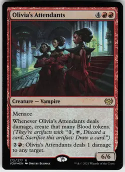 Foil Olivia's Attendants 172 Innistrad: Crimson Vow R NM - Image 1