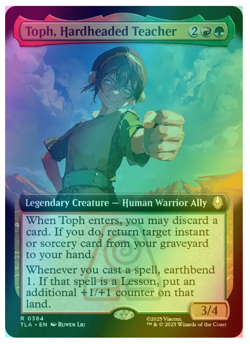 Toph, Hardheaded Teacher - Foil - Extended Art Avatar MTG - Image 1