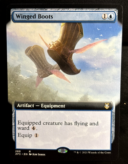 MTG Adventures in the Forgotten Realms 289 Winged Boots Extended Art RARE - Image 1