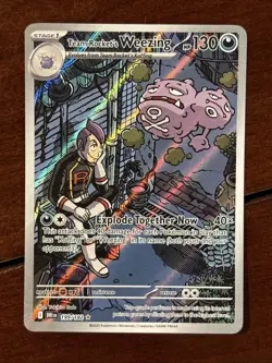 Pokemon Destined Rivals Team Rocket’s Weezing 199/182 Illustration Rare Holo - Image 1