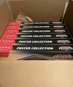 Case Lot of (6) Sealed Pokemon Prismatic Evolution Poster Collections! In Hand! - Image 1