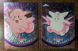 Pokemon Topps Chrome 2000 Clefairy and Clefable NM - Image 1