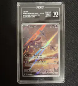 TAG 10 Gem Mint Mesprit Illustration Rare 204/191 Pokemon SV Surging Sparks - Image 1