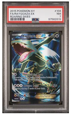 PSA 7 RAYQUAZA EX Full Art Roaring Skies XY 104 2016 Pokemon - Image 1