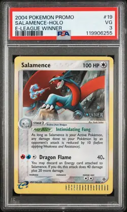 PSA 3 Salamence Holo 2004 Pokemon Promo WINNER 19 Population 1!!! - Image 1