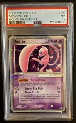 2006 POKEMON EX HOLON PHANTOMS MEW EX HOLO PSA 7 - Image 1