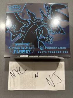 Phantasmal Flames Pokemon Center Exclusive ETB Sealed In Hand And Ready To Ship - Image 1