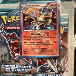 2013 Pokemon Portuguese Plasma Freeze Infernape Factory Sealed Triple Blister - Image 2
