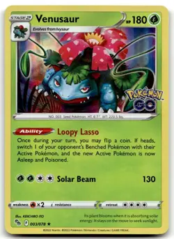 Venusaur 003/078 Holo Rare Pokemon GO NM - Image 1