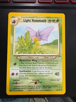 Light Venomoth - 53/105 [Neo Destiny Unlimited] Pokemon TCG - Uncommon - LP - Image 1