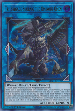 YUGIOH TRI-BRIGADE SHURAIG THE OMINOUS OMEN ULTRA 1ST NEAR MINT MP21-EN198 - Image 1