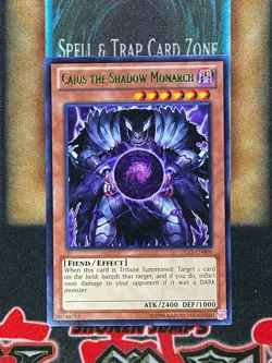 Yugioh Caius The Shadow Monarch DL15-EN006 Duelist League Rare GREEN NM - Image 1