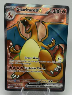Charizard EX Holo Rare Pokemon TCG Card 183/165 Scarlet & Violet 151 - Image 1