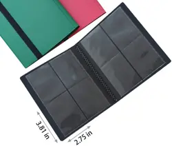 Trading Cards Album Binder 4 Pockets PU Leather Card Binder Holder 20 Sheets ... - Image 2