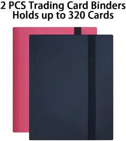 Trading Cards Album Binder 4 Pockets PU Leather Card Binder Holder 20 Sheets ... - Image 4