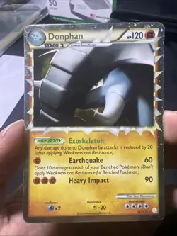 Pokemon TCG Donphan Prime HeartGold SoulSilver Holo Rare Card 107/123 - Image 1