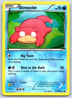 Slowpoke - BW Plasma Freeze 23/108 Pokemon 151 Card NM - Image 1