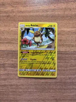 Alolan Raichu 31/111 Reverse Holo Rare Crimson Invasion Pokemon Card NM - Image 1