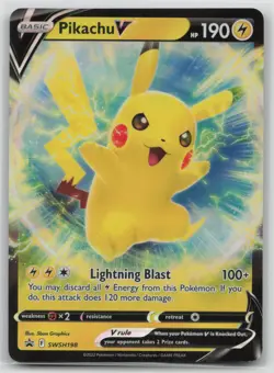 Pokemon Card Pikachu V - Promo SWSH: Sword & Shield Promo Cards SWSH198 NM - Image 1