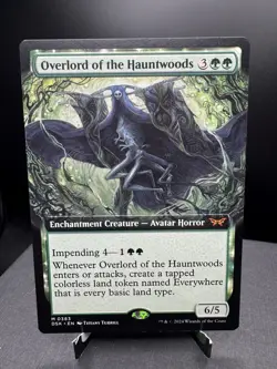 MTG Duskmourn House of Horror Overlord of the Hauntwoods Regular Extended Art NM - Image 1