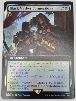 Black Market Connections (ACR161) Borderless Foil NM - MtG Magic the Gathering - Image 1