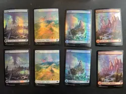 MTG - 8 X Beautiful Full Art Foil Lands From Modern Horizons 3 - Free Shipping - Image 1