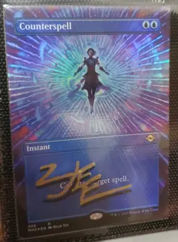 MTG FOIL Counterspell Borderless SHADOW SIGNED BY ARTIST - Image 1