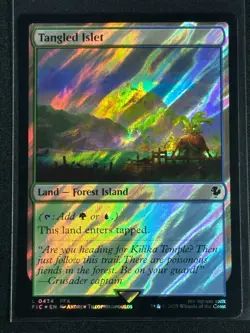 Magic MTG Final Fantasy Collector's Commander Surge Foil Tangled Islet SP FFX - Image 1