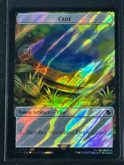Magic MTG Final Fantasy Collector's Commander Surge Foil Treasure Clue SP FFX 2 - Image 1