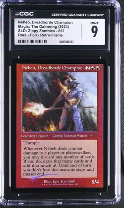 NEHEB, DREADHORDE CHAMPION Secret Lair Foil Rare CGC 9 MTG EDH [Nostalgium] - Image 1