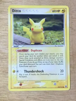 Ditto 63/113 Delta Species Common Pokemon TCG LP+ Pikachu - Image 1