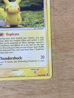 Ditto 63/113 Delta Species Common Pokemon TCG LP+ Pikachu - Image 4