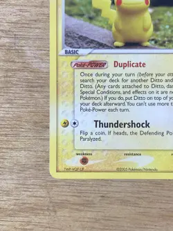 Ditto 63/113 Delta Species Common Pokemon TCG LP+ Pikachu - Image 5