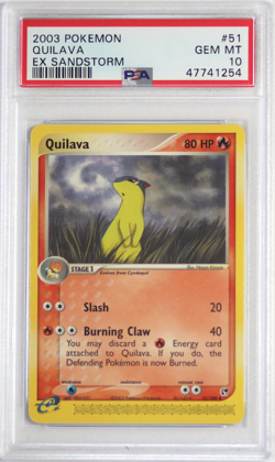 2003 Pokemon EX Sandstorm # 51 Quilava PSA 10 Card GEM MINT! Low Pop! Free Ship! - Image 1
