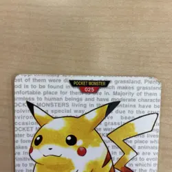 Pikachu Carddass No025 Japanese Pokemon Card Green 1996 - Image 2