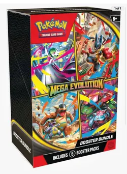 Pokemon TCG: Mega Evolution Booster Bundle 6 Booster Pack - Image 1