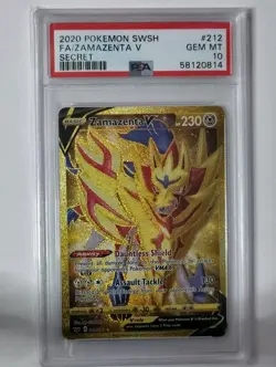 Psa 10 Zacian & Zamazenta V's (Secret) #211+#212 Swsh01: Sword & Shield Pokemon - Image 4