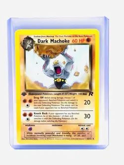Dark Machoke 40/82 Uncommon Team Rocket 1st Edition Non Holo Pokemon Card - Image 1