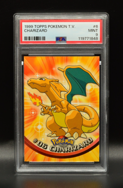 Charizard PSA 9 Topps 1999 Pokemon TV #6 MINT Animation Edition Newly Graded - Image 1