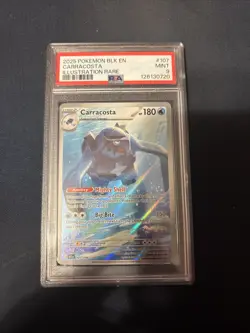 Pokemon TCG Black Bolt Carracosta 107/86 Full Art PSA Mint 9 Illustration Rare - Image 1