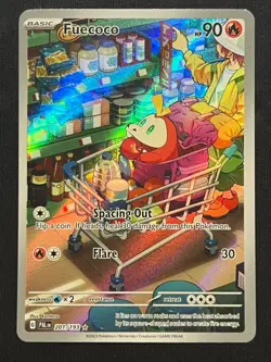 2023 POKEMON PAL EN-PALDEA EVOLVED ILLUSTRATION RARE 201/193 FUECOCO NM - Image 1
