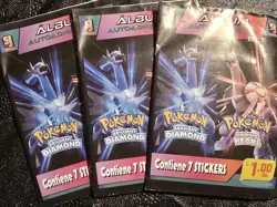 2024 Pokemon Diamond & Pearl SJ - 3 Sealed Packs Stickers Dialga Palkia - Image 1