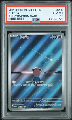 2023 Pokemon Obf En-Obsidian Flames #202 Cleffa Illustration Rare PSA 10 - Image 1