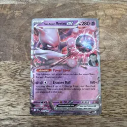 Pokemon TCG Destined Rivals Team Rockets Mewtwo ex 081/182 - Image 1