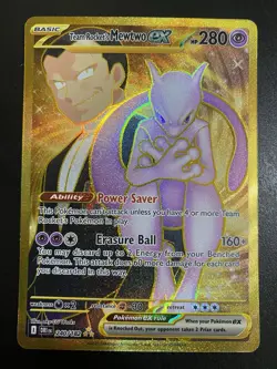 Pokemon Mewtwo EX Team Rockets 240/182 Gold Rare 2025 TCG Destined Rivals NM - Image 1