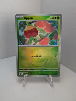 Pokemon TCG Prismatic Evolutions Applin 009/131 Master Ball Pattern NM - Image 1