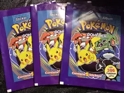 Pokemon Pokedex Album Sticker Purple pack new factory sealed rare - US seller - Image 1
