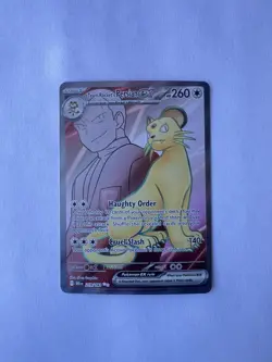 Team Rocket's Persian ex 219/182 Destined Rivals Holo Full Art Pokemon Nm - Image 1