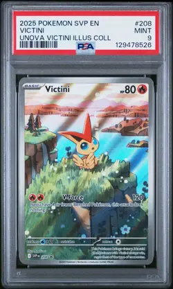 2025 Pokemon SVP Victini Promo #208 PSA 9 - Image 1
